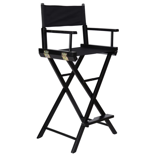Black Professional Aluminium Make-Up Folding Chair